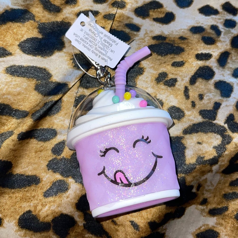 Bath & Body Works “Purple Shake” Hand sanitizer Keychain Holder